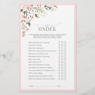 Papier Elégant rose aquarelle Fête des mariées florale Je