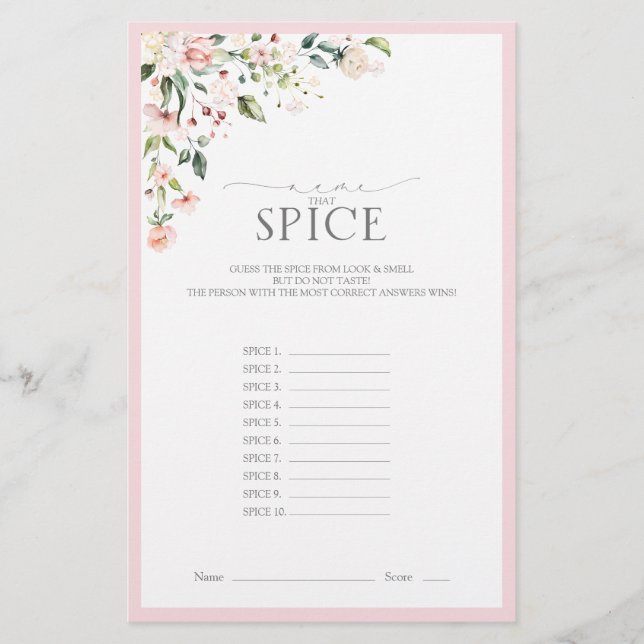 Papier Elégant rose aquarelle Fête des mariées florale Je (Devant)