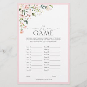 Papier Elégant rose aquarelle Fête des mariées florale Je