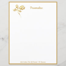 Élégant Rose unique or personnalisé