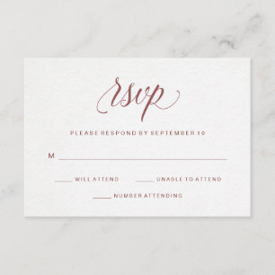 Papier élégant RSVP d'aquarelle de typographie de