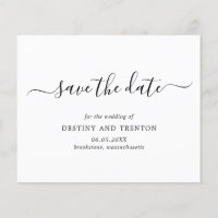 Élégant Simple Budget Mariage Enregistrer La Date