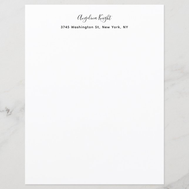 Papier Élégant stylé tendance unique écriture manuscrite  (Devant)