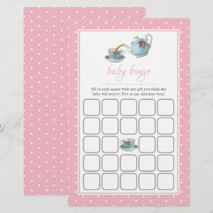 Papier Elégant Teacups Baby shower Tea Party Bingo