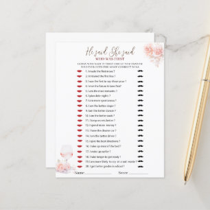 Papier Elégante aquarelle rose floral Il dit qu'elle a di