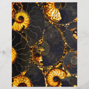 Papier Elégante coque dorée noire de Nautilus