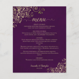 Papier Elégante dentelle d'or sur le Mariage Plum Budget