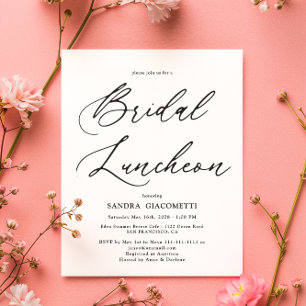 Papier Élégante écriture Déjeuner nuptial Invitation