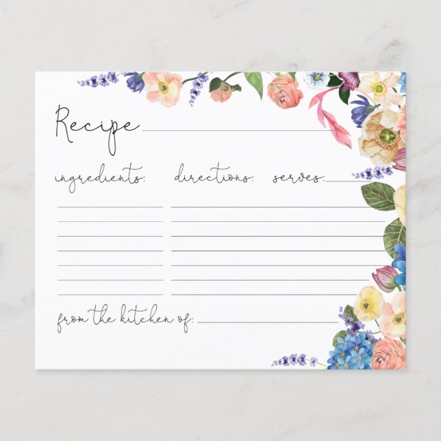 Papier Elégante Fantastique Fête des mariées Florale Rece (Devant)