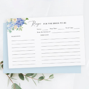 Papier Elégante Fête des mariées bleue Dusty Recette Cart
