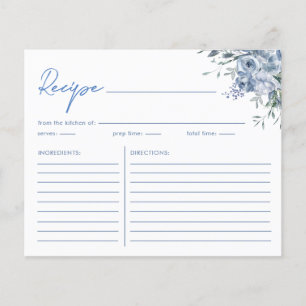 Papier Elégante Fête des mariées bleue Dusty Recette Cart