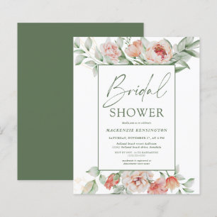 Papier Élégante Fête des mariées de script floral budget