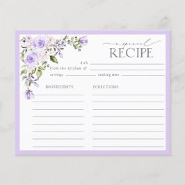 Papier Élégante Lavande Lavande Fête des mariées florale