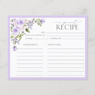 Papier Élégante Lavande Lavande Fête des mariées florale