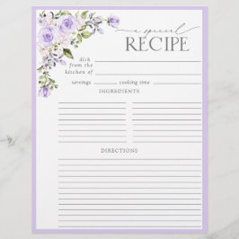 Papier Elégante Lavande Lavande Fête des mariées Florale 