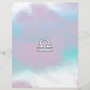 Papier Élégante Libra Zodiac signe Mère de Pearl Style