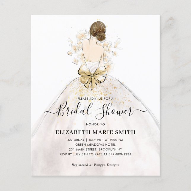 Papier Élégante Mariage de mariée robe Fête des mariées (Devant)