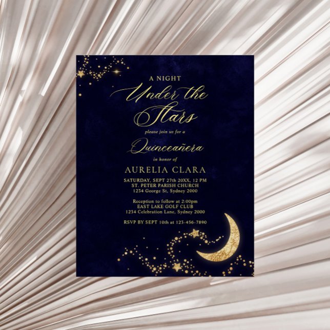 Papier Élégante nuit sous les étoiles Quinceañera (Créateur téléchargé)