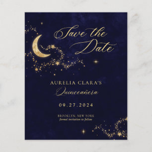 Papier Élégante nuit sous les étoiles Quinceañera