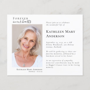 Papier Élégante photo Célébration des funérailles commémo