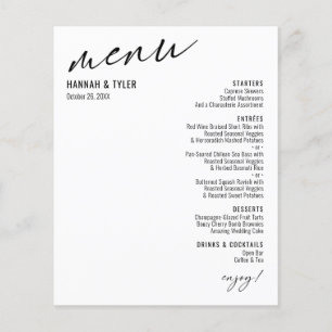 Papier Élégante Typographie contemporaine simple Blanc
