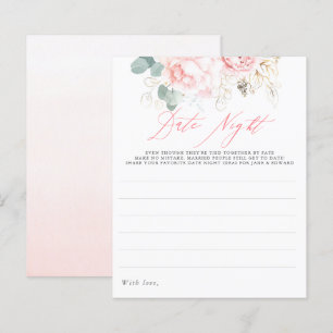 Papier Elégante verdure rose Floral Date Nuit Idées