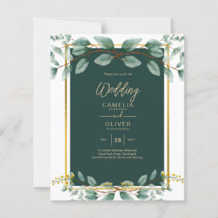 Papier Élément de jeu de Mariages Emerald Green Gold - Co