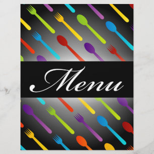 Papier Elément design avec cuillères et fourche