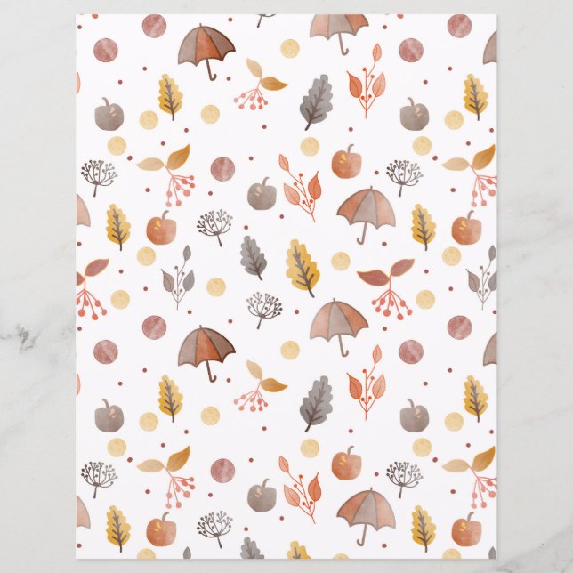 Papier Éléments horaires d'automne (Devant)