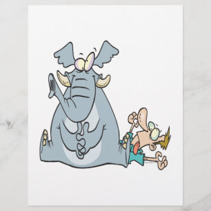 Papier éléphant assis sur ma poitrine