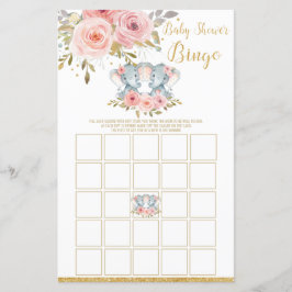 Papier Elephant Baby shower Bingo Activité de jeu Twin Gi