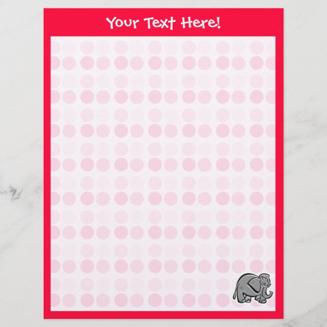 Papier Eléphant mignon (Devant)