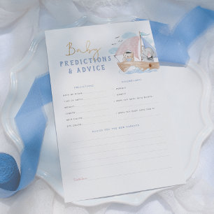 Papier Elephant Sailboat Baby Predictions & Conseils Jeu