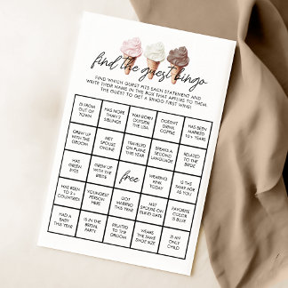 Papier Elle a été récupérée Fête des mariées Bingo Jeu