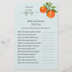 Papier Elle a trouvé son principal squeeze Douche Trivia 