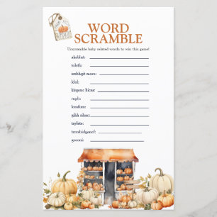 Papier Elle est hors du marché Automne Citrouille Mot Scr