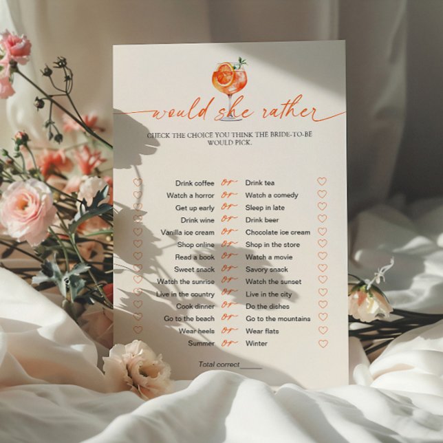 Papier Elle Préférerait Aperol Spritz Fête des mariées Je (Créateur téléchargé)