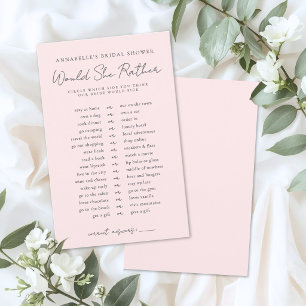 Papier Elle préférerait plutôt jeu de fête de mariage ros