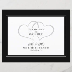Papier Elopement Nous Avons Lié Le Noeud M. & Mme Faire-p