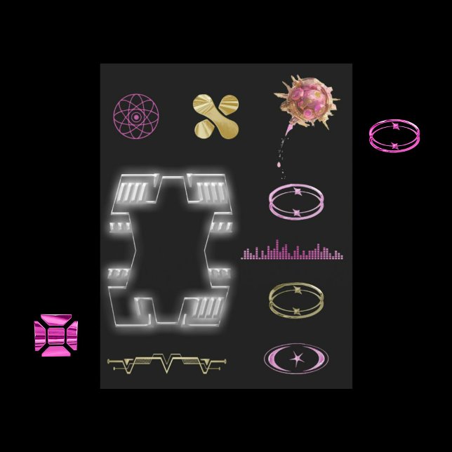 Papier Embellissements Futuristes pour le bloc-notes (Créateur téléchargé)