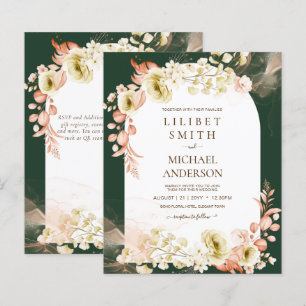 Papier Emerald Green Boho Floral Mariage
