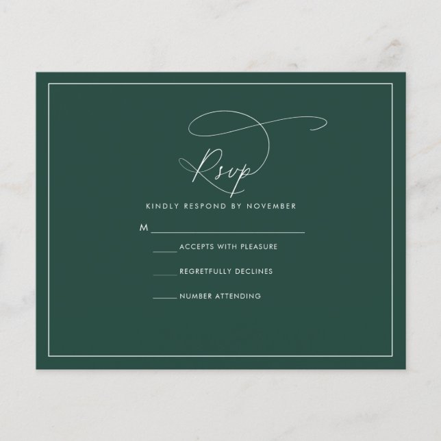 Papier Emerald RSVP (Devant)