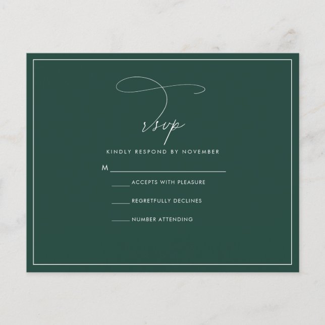 Papier Emerald RSVP (Devant)