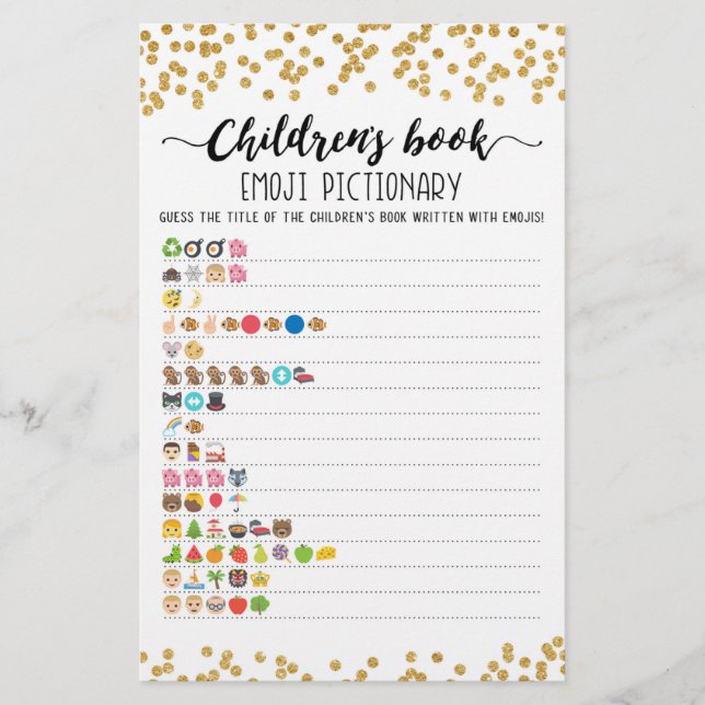 Papier Emoji Pictionary, livre pour enfants avec réponses (Devant)