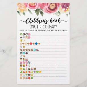 Papier Emoji Pictionary, livre pour enfants avec réponses