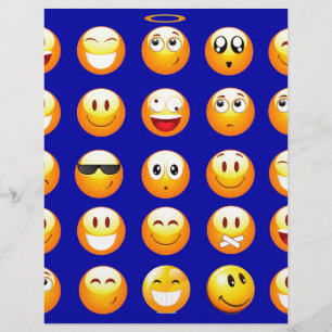 Papier emojis bleu foncé