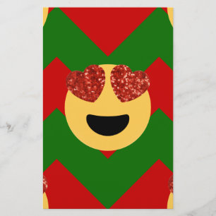 Papier émoticône de coeur de noël