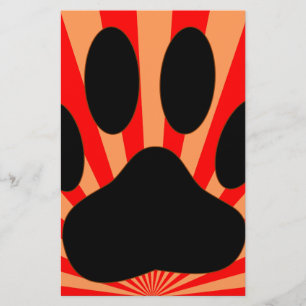 Papier Empreinte de patte de chien radiant