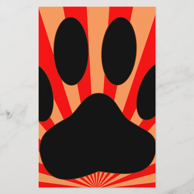 Papier Empreinte de patte de chien radiant (Devant)