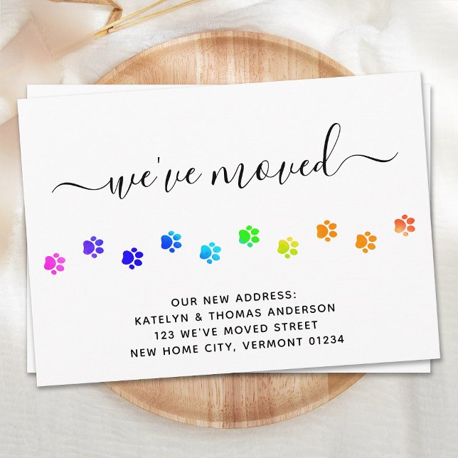 Papier Empreinte de patte de déplacement de Faire-part co (Créateur téléchargé)